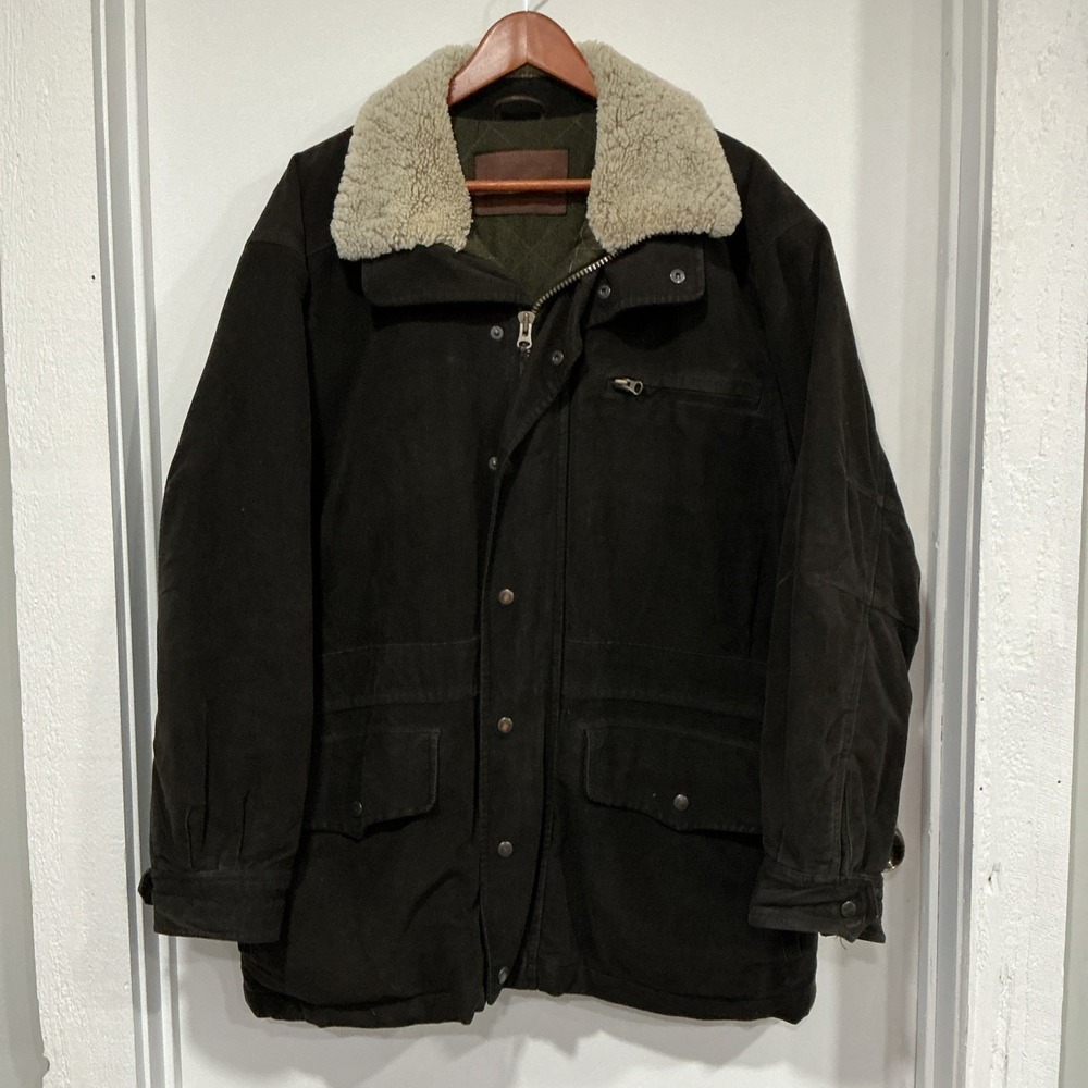New Frontier Winter Field Coat, Barn Coat, XL, Wool Lined, Vintage Hong Kong
